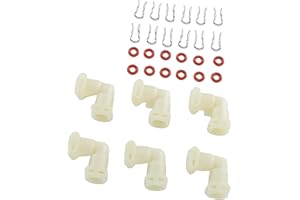 TOPINCN L Shaped Fluid Connector, Quick Inlet Connector Seal Spacer Disconnect Water Fittings for Coffee Machine with Color C