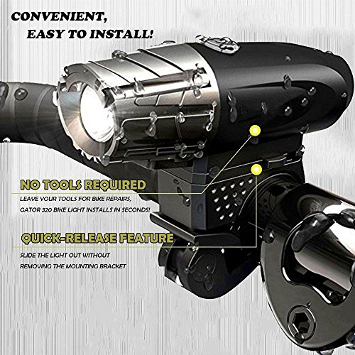 yyan Bicycle Headlight Tail Light Set Bright LED Bike Front Rear USB Rechargeable