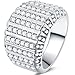 Jude Jewelers Stainless Steel Wedding Engagement Eternity Cluster Cocktail Anniversary Valentine Statement Ring