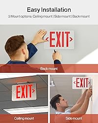 Sunco 6 Pack LED Exit Sign with Emergency