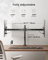 ErGear Dual Monitor Stand 13-32 Inch Adjustable Tilt Swivel Rotate 360 VESA view 5