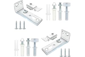 SEPMORC Bifold Door Hardware Repair Kit - 2 Pack with Parts for Bifold, Sliding, Closet, Pocket, Barn Doors Top & Bottom Brackets, 3/8" Pivot, 7/8" - 1" Guide Wheels Fits Common Track