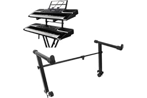 2 Tier Keyboard Stand Adapter, Universal Adjustable Second Tier Piano Keyboard Stand Extension Adapter Digital Piano Holder R
