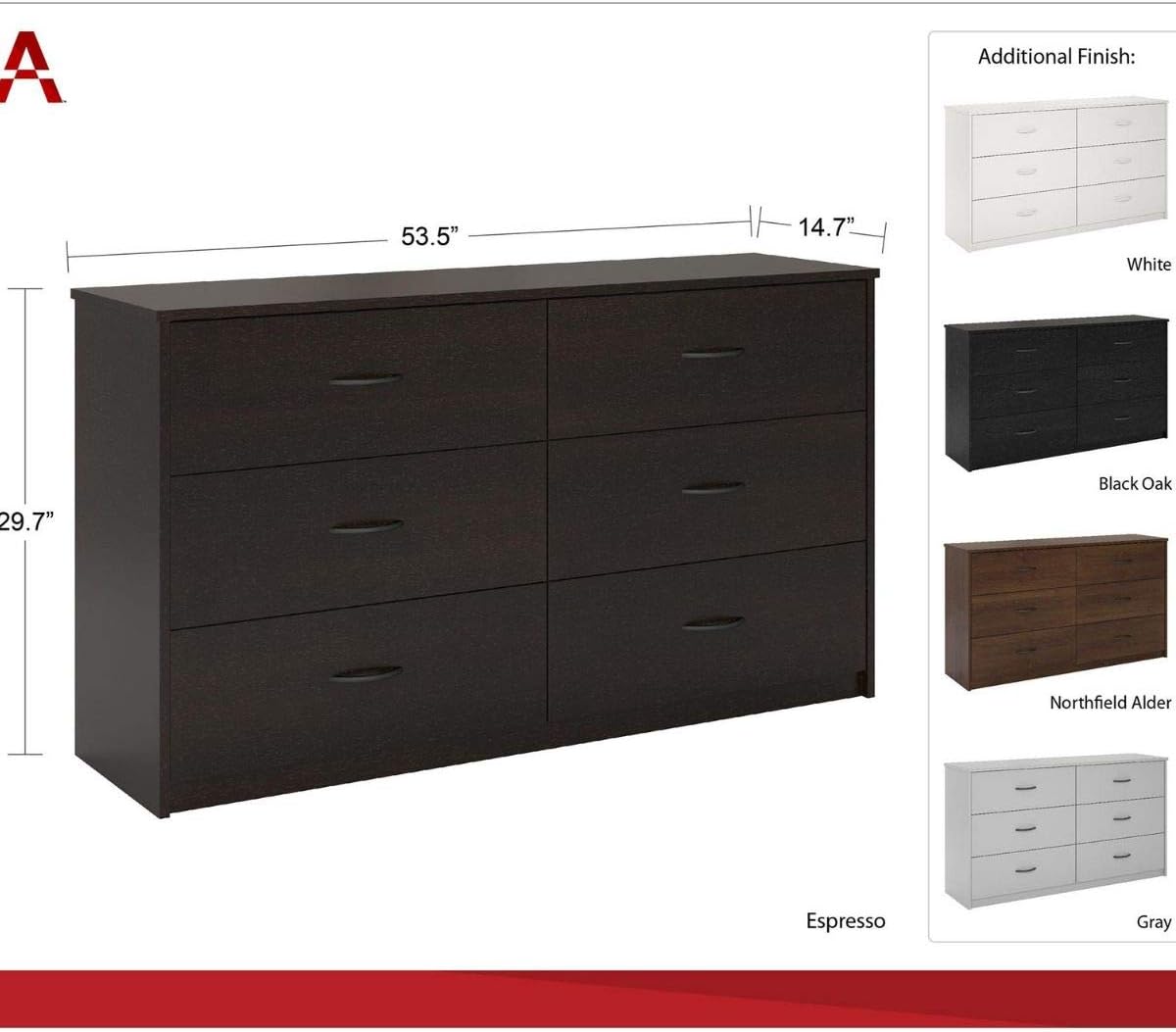 Mainstays Drawer Dresser 5 Drawer Espresso Free Bundle Furniture Bedroom Furniture Sostulsa Com