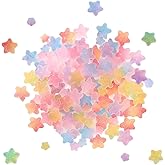 DIYOMR 60Pcs Cute Candy Resin Charm Flatback Fake Candy Beads Bulk Nail Embellishments, Heart/Star Shaped Charms Resin Decorative Accessories for Phone Case DIY Scrapbooking Craft Making (Stars)