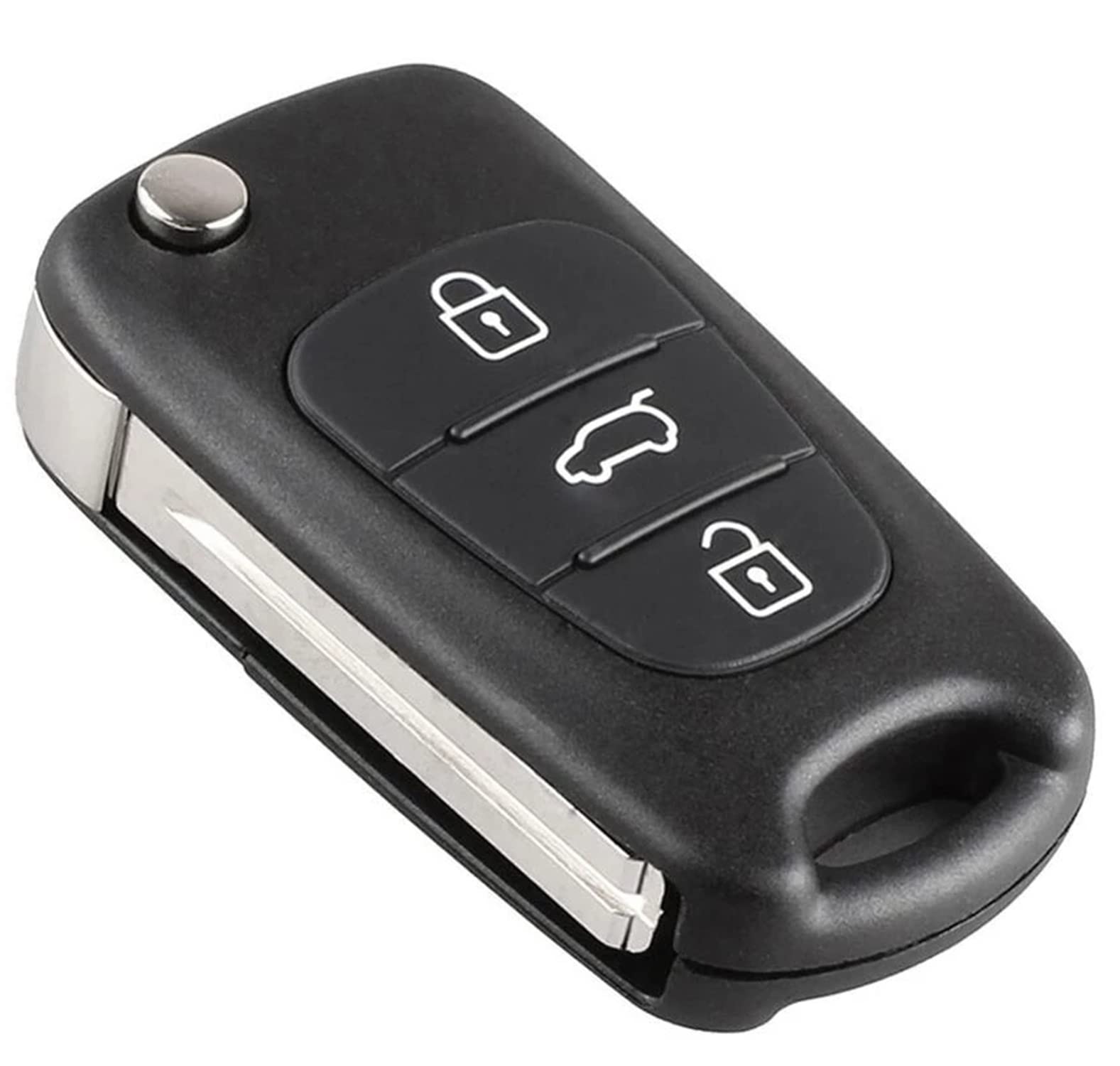 HooRLZ Hyundai Key Fob Cover Compatible with Hyundai I20 I30 I35 Ix20 Ix35 Spare, Kia Ceed Rio Picanto Sportage Sorento Venga Remote Car Key Cover Case, 3 Button Kia Key, Hyundai I20 I30 Key Fob