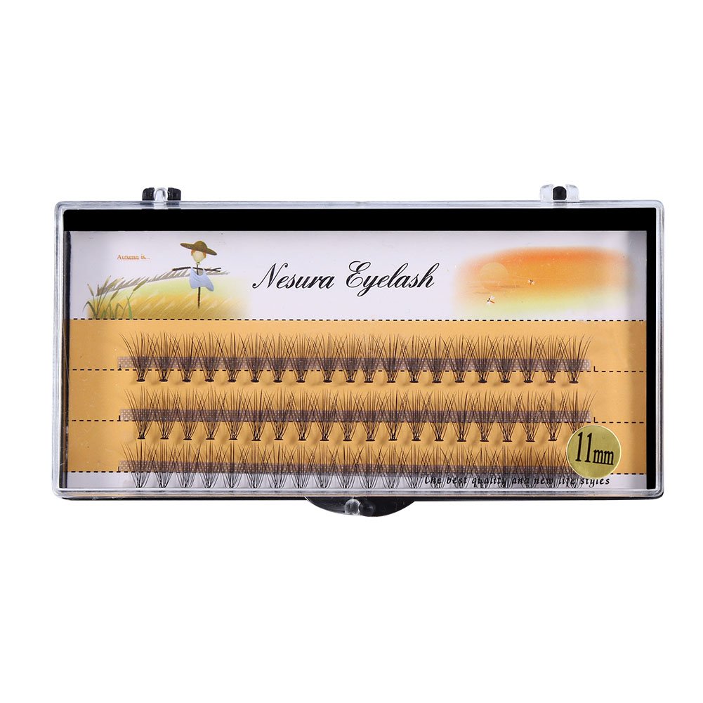 60PCS Eyelash Extensions Individual Lash Volume 3D Fans Natural Fake Eyelashes 9-12MM(11mm)