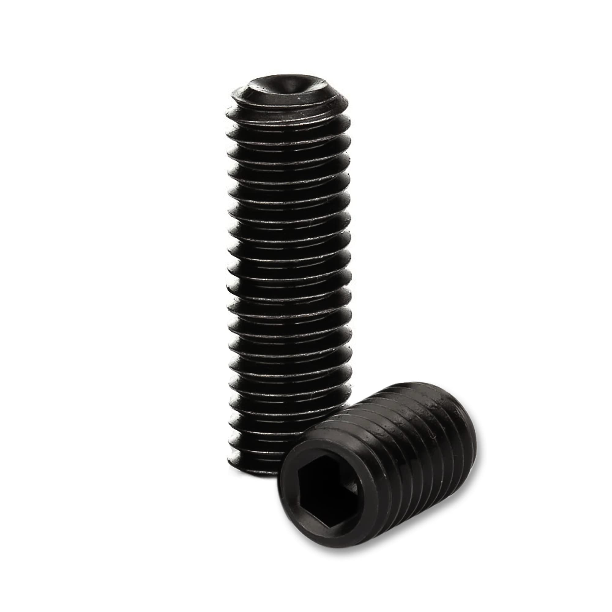 DOJA Industrial | Allen Threaded Metric Headless Screws | M4 x 20 mm | Pack 20 | Hex Socket Wrench Set Stud Steel Screw | Hexagon Chamfered End Point | Grub Screw Hex Head | Alan Key Door Handle