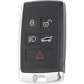 X AUTOHAUX KOBJXF18A 315MHz Replacement Keyless Entry Remote Smart Key Fob for Land Rover Range Rover Discovery Sport Evoque 2018-2023 JK52-15K601-AA 5 Buttons
