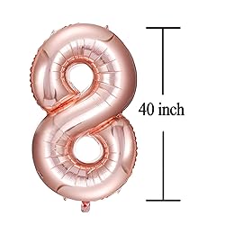 Jonhamwelbor 18 Number Balloons Rose Gold Big Giant