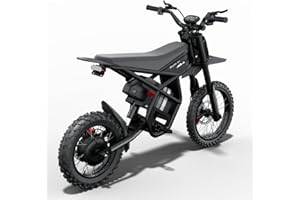 Riding'times Electric Dirt Bike for Teens Adults, 60V 25AH 40MPH // 48V 27AH 37MPH Ebike with 14"/12" Motorcycle Tire, 3000W/2000W Dual Hydraulic Brakes Mountain Off-Road Dirtbike for Ages 13+