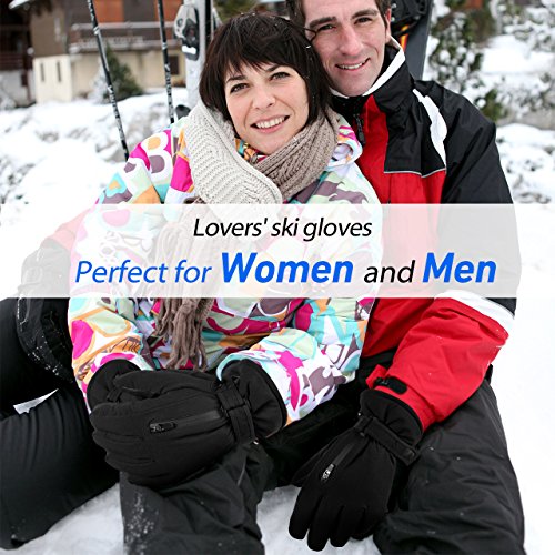 image for TopElek Waterproof Ski Gloves, Snow Skiing Men/Women Gloves, Windproof