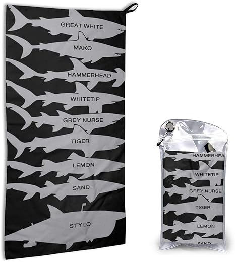 Amazon Co Jp フェイスタオル サメ 鮫 品種 速乾タオル スポーツタオル 軽量 柔らかい 吸水 人気 家庭用 ホテル仕様 業務用 スポーツなどにも最適 四季通用 80ｘ40cm ホーム キッチン