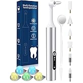 Rechargeable Electric Tooth Polisher Kit, 6 Heads, 4 Modes, IPX6, Type-C | Rechargeable, 6 Brush Heads, 4 Modes, IPX6 Waterproof, LED Light, Type-C Fast Charge, Stain Remover, Travel Size