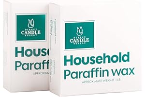DIRECT CANDLE SUPPLY Fully Refined Household Paraffin Wax - 1,2,3 & 6 lb. Pure Paraffin Wax for Candle Making, Canning, Waterproofing, Furniture/Metal Preservation and More! (2 lb)
