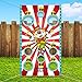 Blulu Carnival Toss Game Banner with 3 Bean Bags Carnival Game for Kids and Adults in Indoor Outdoor Activities Circus Theme Birthday Party Decoration Supply Set
