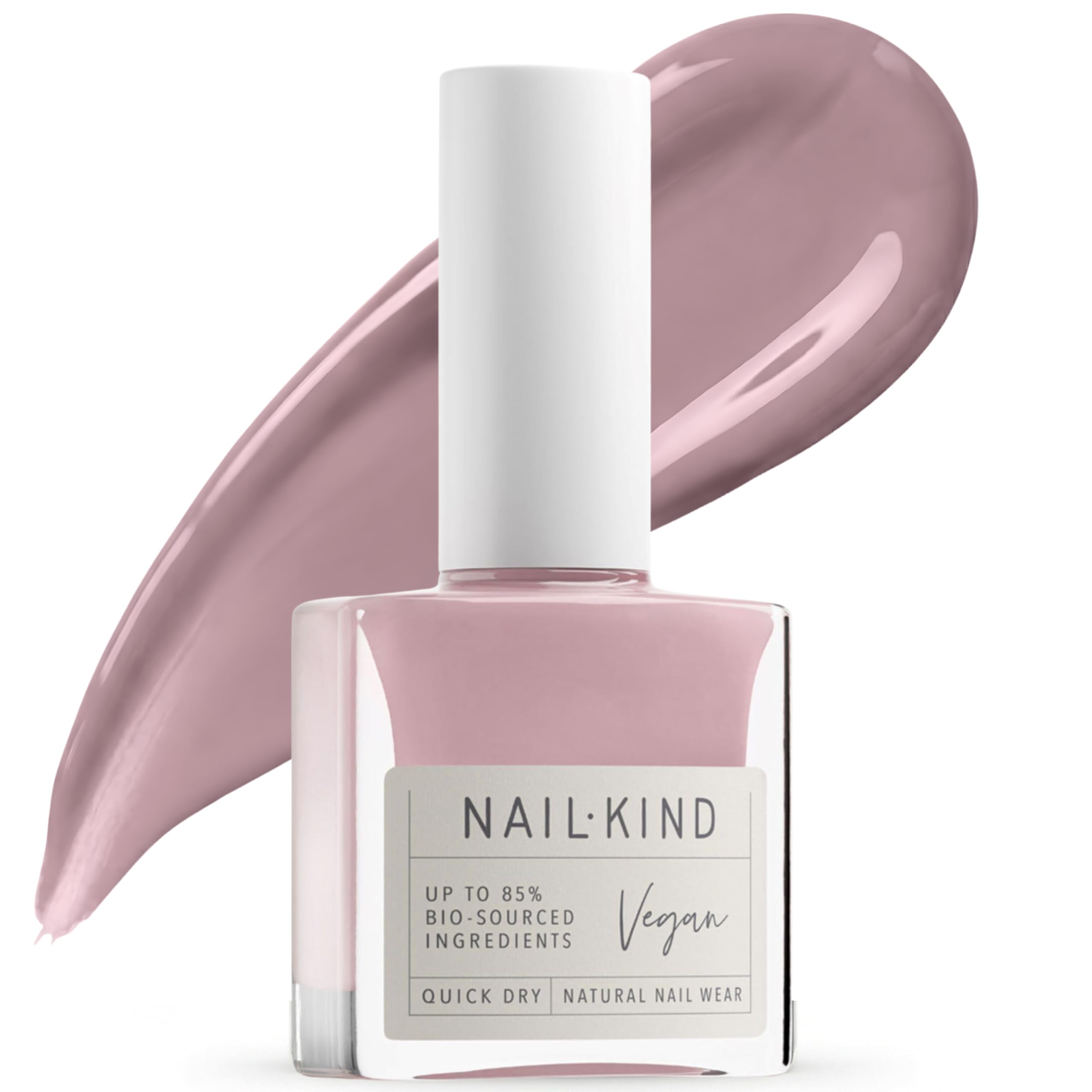 NAILKIND Pink Nail Polish - Bon Bon Blush - Classic - Nude Nail Varnish - Vegan Nail Lacquer + Peta Certified + Cruelty Free - Quick Drying & Long Lasting - Chip Resistant Manicure - 8ml
