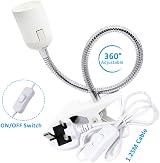 Akynite E27 Clip On Light Holder with Plug & Switch 1.25m Cable White view 3