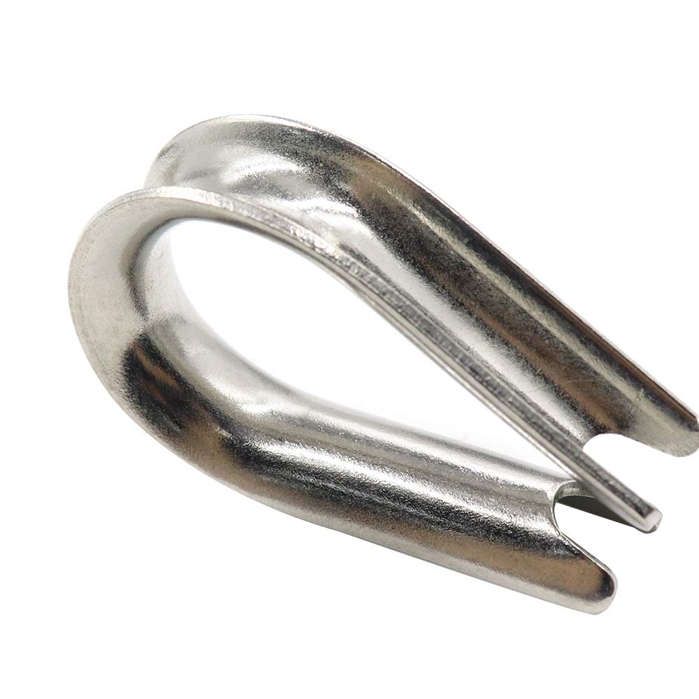 TUOREN M8 Stainless Steel Thimble for 9/32" 5/16" Dia Wire Rope Cable