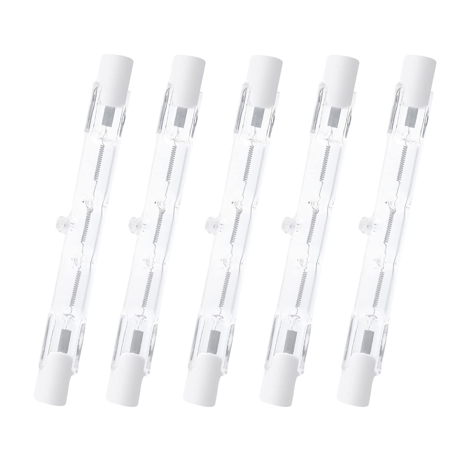 CucuGo R7S 78mm 150W Halogen Linear Dimmable 2100lm J78 Linear Halogen Spotlight Warm White 2800K for Landscape Lighting, Security, Street Lights (Pack of 5)