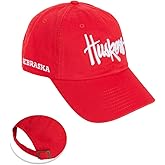 Desert Cactus University of Nebraska Baseball Hat Huskers GBR NU Brimmed Embroidered Hats Cap Adjustable Cloth Strap Adult (Style D1) Red