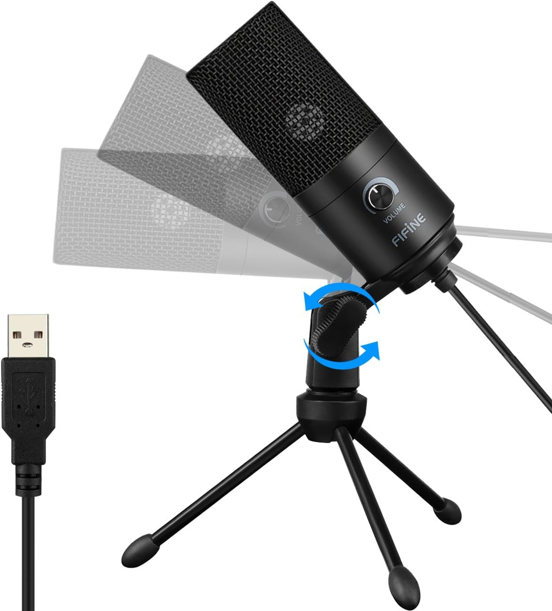 USB Microphone,Fifine Metal Condenser Recording Microphone for Laptop MAC or Windows Cardioid Studio Recording Vocals, Voice Overs,Streaming Broadcast and YouTube Videos-K669B: Musical Instruments