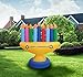 Zion Judaica Inflatable Lawn Hanukkah Menorah Indoor Outdoor Decoration with LED Night Glowing Lights - 7' Tall 2017 Version