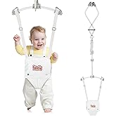 FUNLIO Baby Door Jumper for 6-24 Months (with Door Clamp), Bearing 40 Lbs, Baby Jumper Doorway with Strong Spring &amp; Adjustable Strap, Portable Infant Baby Bouncer, CPC &amp; CE Certified - White