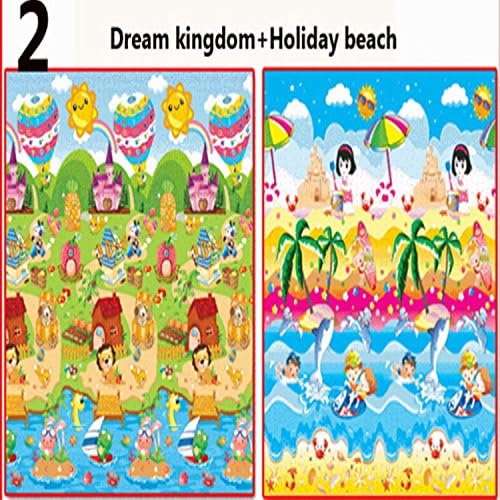 Yellow Double-sided Baby Crawling Play Mat 1.81.2m0.5cm Outdoor Sport Soft Floor Games Carpet Mats Rug Kids Room Decoration