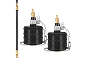 THECLOUDS 2 PCS 2IN Rubber Pipe Test Plugs with 8.25IN Inflation Tube, Max 40 PSI - for Sewer, Drain & Bathroom Leak Detection, Anti-Drop Chain & Large Pull Ring