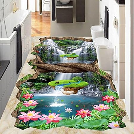 Lqwx 3d Bathroom Flooring Custom Wallpapers For Living Room 3d
