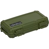 Cigar Caddy Matte Green Travel Cigar Humidor Case with Airtight Seal | Portable Humidor Box Cigar Travel Kit | Waterproof, Crush-Proof Cigar Holder with Humidifier Disc, Holds 5 Churchill Cigars