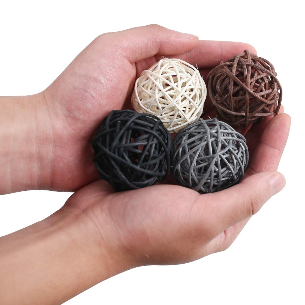 DomeStar Rattan Ball, 24PCS Orbs Vase Fillers
