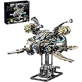 YAOZEBIN Mechanical Sea Turtle Building Block Set - STEM Toys for Boys & Girls 8-12+, Deep Sea Ocean Creature Kit, Home/Office Decor with Light, Great Gift for Kids & Adults (1277 PCS)