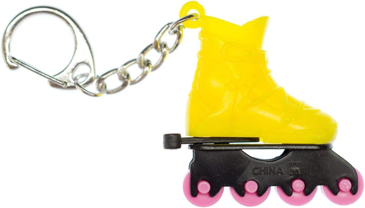 Miniblings Roller Skates Skates Inline Roller Rollerskate Key Ring Chain Yellow