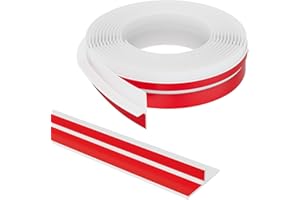 Elvone T-Shaped Door Draft Stopper, Silicone Seal Strip for Door & Windows Gaps,Weather Stripping Door Seal Strip, 20Ft, White