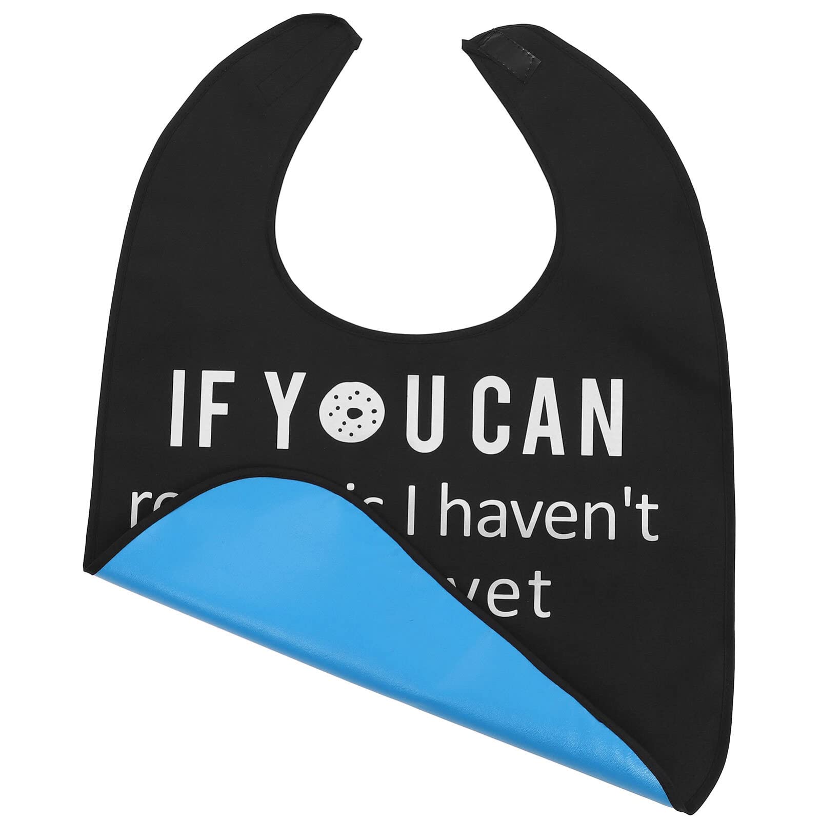 Healifty Adult Bibs Clothing Protector Washable Mealtime Apron Reusable Eating Feeding Bibs for Adults Elderly Disabled Patient Seniors Black