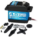 ANNIMOS 45KG High Torque Servo 8.4V Coreless RC Steering Servo Motors Stainless Steel Gear Low Profile Waterproof for 1/8 1/10 1/12 Scale Cars DIY Robotic - 270 Degree