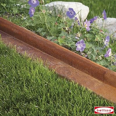 Césped bordo Acero Corten Acero Recta befahrbar 118 x 13 x 11 cm ...