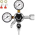 FERRODAY Dual Gauge Co2 Regulator Beer Kegerator Co2 Regulator Beer Keg Dual-stage Kegerator Regulator CGA-320 Beer Regulator Co2 Kegerator Part Beer Keg Regulator Co2 Beer Gas Regulator Beer Tap Tool