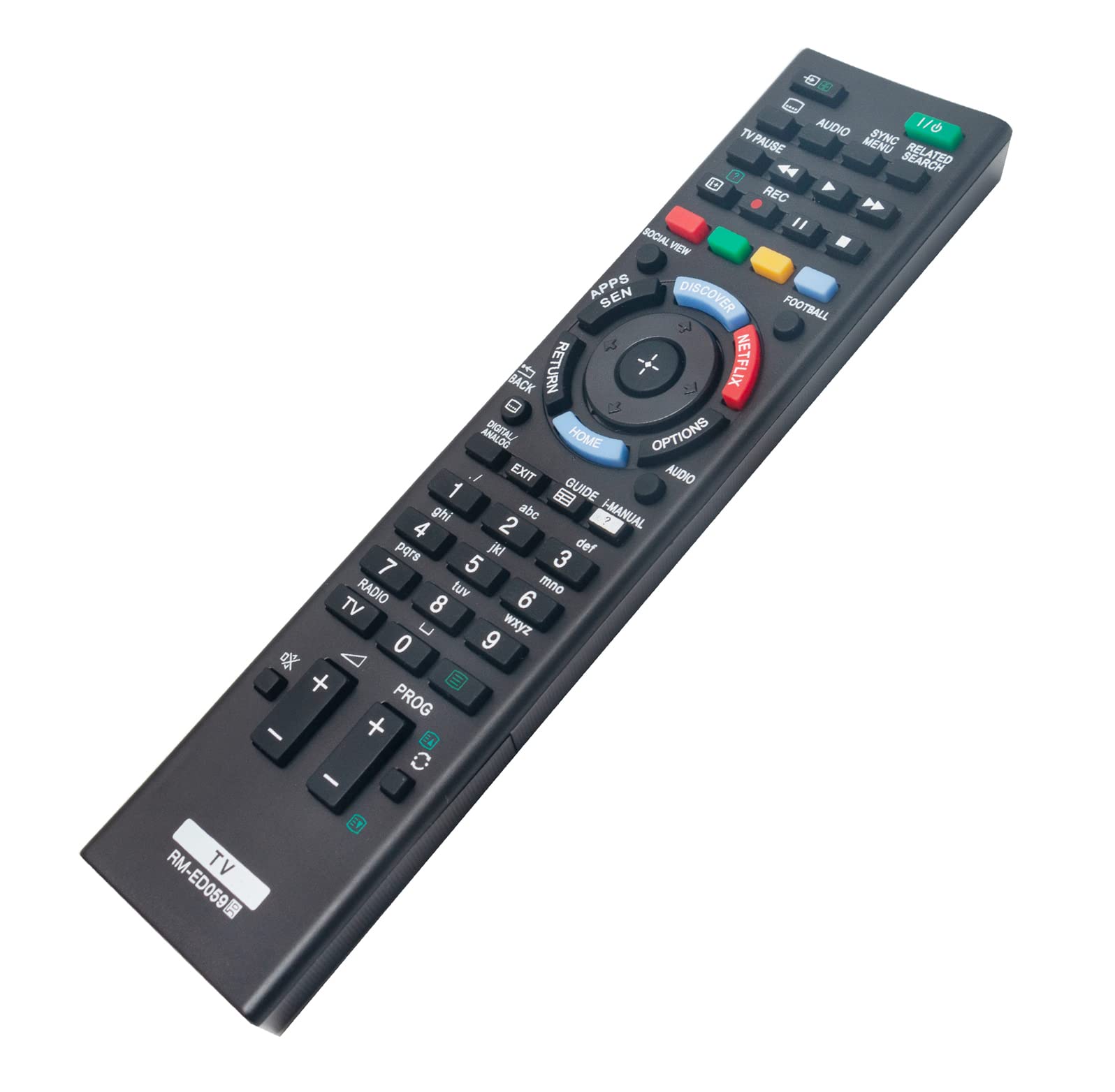 AULCMEET RM-ED059 Replacement Remote Control Compatible with Sony 4K OLED TV KDL-42W705 KDL-50W828B KDL-32W706B KDL-32W705B KDL-42W706B KDL-42W817B KDL-50W805B KDL-50W815B KDL-50W829B KDL-50W817B