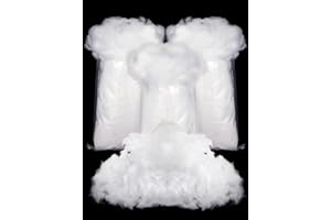 Riakrum Fake Snow Decor Fiber Artificial Snow Cotton Snow Fluffy Indoor Decoration for Winter Mantle Christmas Decoration(180 g)