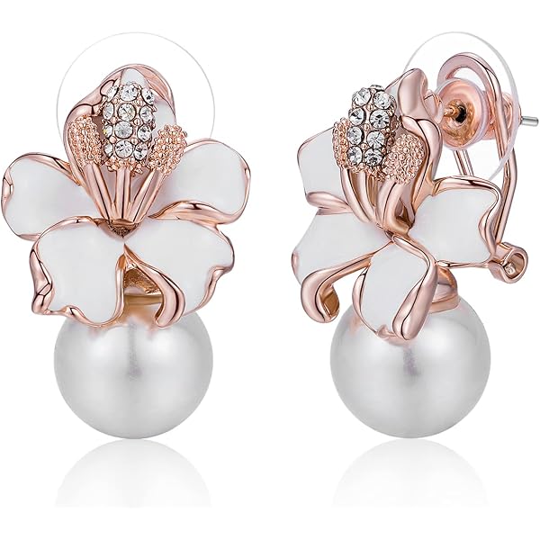 Amazon.com: JewelrieShop Fake Pearl Earrings Stud Set Faux  display picture 1