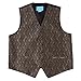 Epoint EGC1B08A-L Brown Black Paisley Comfort Groomsmen Waistcoat Woven Microfiber Contemporary Vest Large Vest