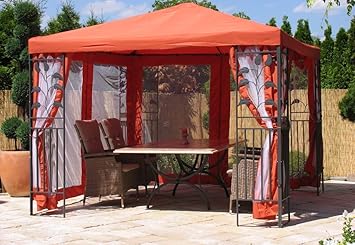 QUICK STAR 4 Seitenteile mit Moskitonetz für Blätter Pavillon 3x3m Seitenwand Terra