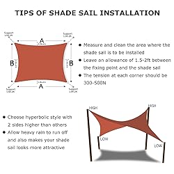 Amahut Sun Shade Sail Rectangle Canopy Porch Cover