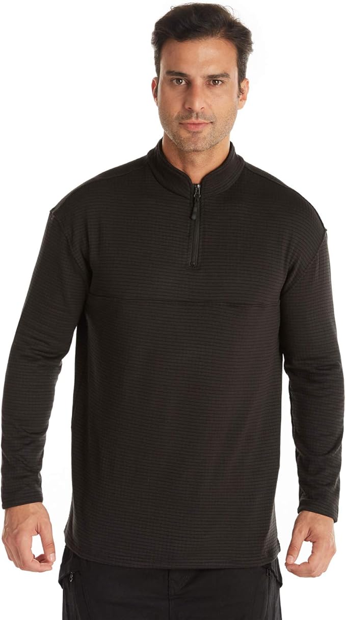 Men's Warm 1/4 Zip Tactical Jumper Shirt Winter Polar Fleece Pullover