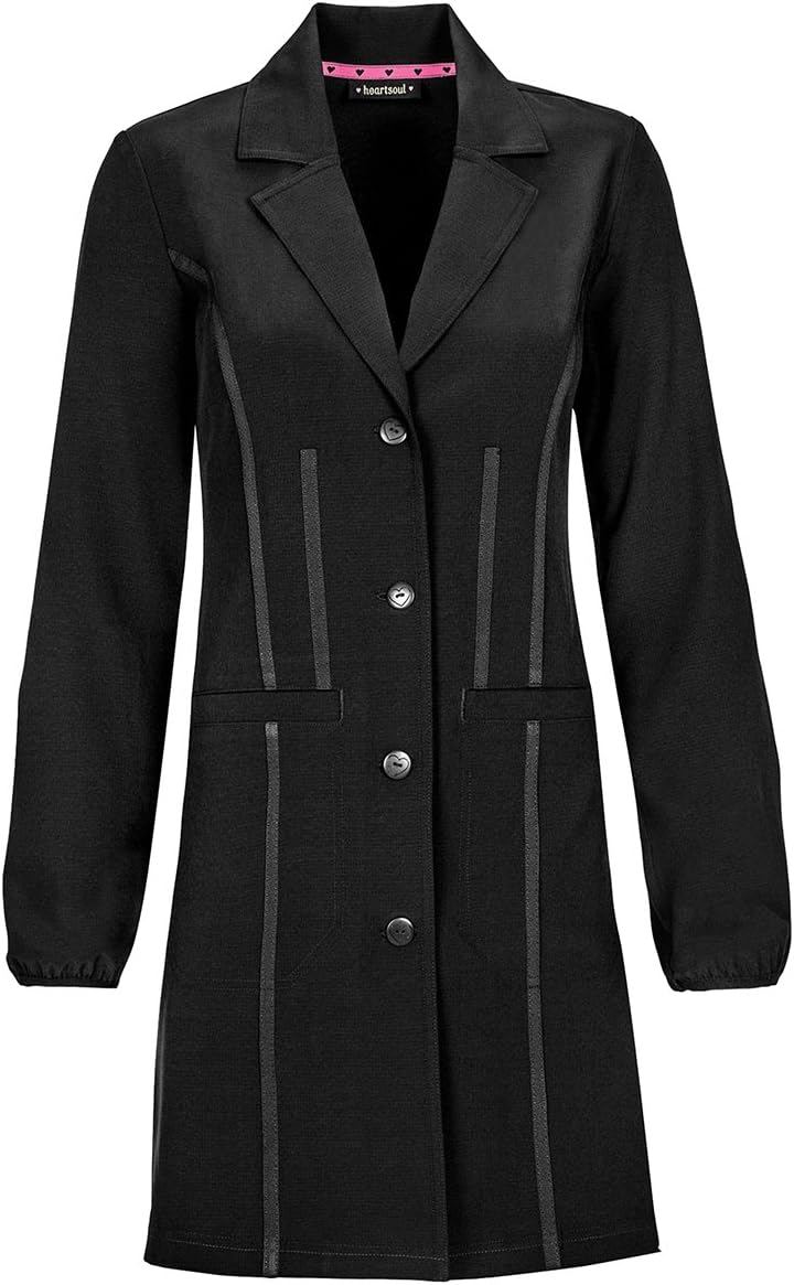 HeartSoul Women's Labsolutely Fabulous 34" Lab Coat_Black_Large,20402