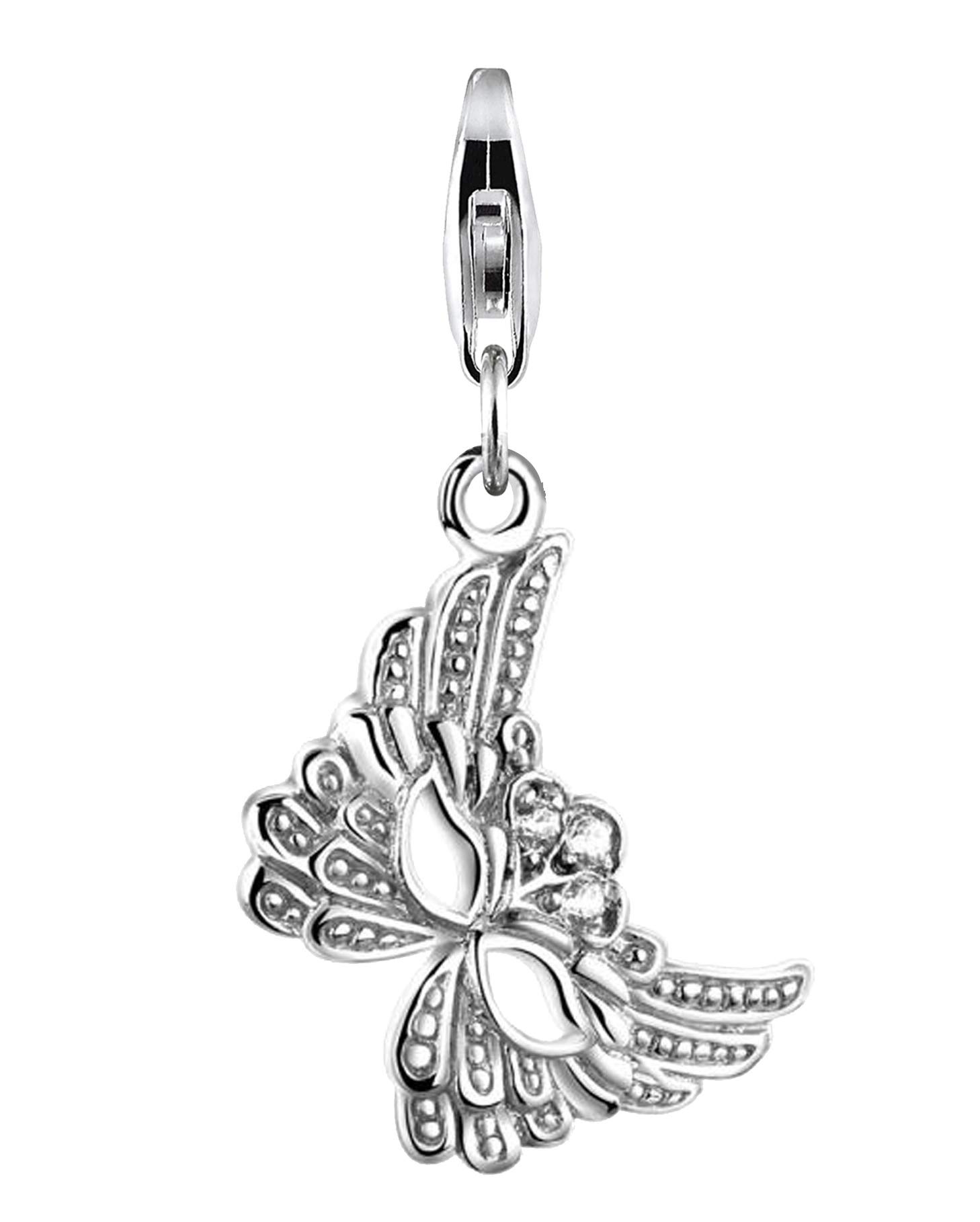Nenalina Charm Mask Pendant, for All Brands of Charm Bracelets and Necklaces, Made of 925 Sterling Silver, 712088-019