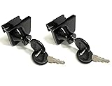 Black Glass Cabinet Lock with 2 Keys Single Swing